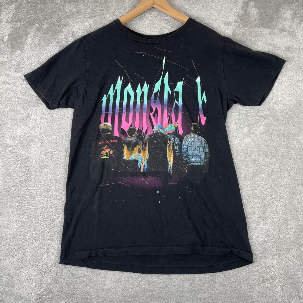 Monsta X Shirt Mens Large Black Kpop Starship Entertainment Tour Merch Band
